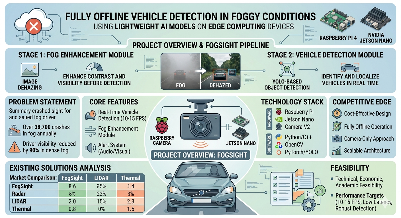 FogSight – Real-Time Vehicle Detection in Foggy Conditions