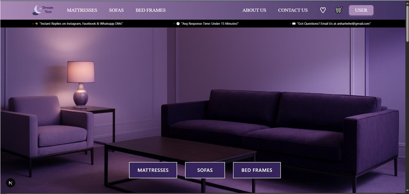 Dream Nest – E-Commerce Web Application